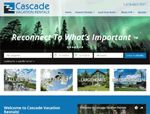 Tablet Screenshot of cascadevacationrentals.com